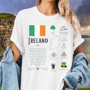 Ireland Shirt, Dublin TShirt, Irish Shirt, St Patricks Day, Irish Gift, Ireland Souvenir, Vintage Aesthetic
