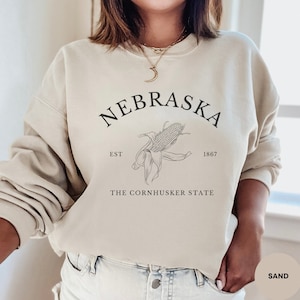 Nebraska Sweatshirt, Nebraska Crewneck, Nebraska Gift, Nebraska Pullover, Nebraska Souvenir, Travel Sweater, The Cornhusker State
