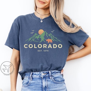 Colorado Shirt, Rocky Mountains Shirt, Colorado Rockies Shirt, National Parks Tshirt, Mountains Gift for Hiking, Nature Lover Graphic