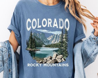Colorado Rocky Mountains T-Shirt, Natur Wandergeschenk