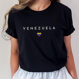 Venezuela Shirt, Heart Flag Venezuela T-Shirt, Minimalist Venezuelan Tee, Latin Heritage Gift, Travel Venezuela Souvenir, Unisex Top