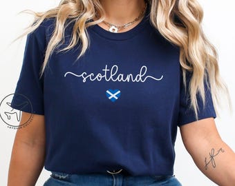 Scottish Heart Flag T-Shirt, Scotland Travel Gift
