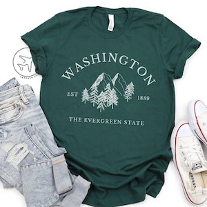 Washington Shirt, Washington Tshirt, Washington Travel Gift, Evergreen State Tee, Washington Souvenir