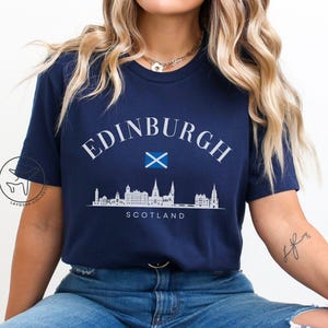 Edinburgh Scotland Shirt, Edinburgh Scotland TShirt, Scottish Gifts, Scotland Souvenir for UK Travel, Edinburgh Skyline Graphic