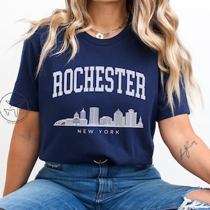 Rochester New York Shirt, Rochester New York Tshirt, Rochester Tee, New York Travel Souvenir, New York Gift, Rochester NY Skyline