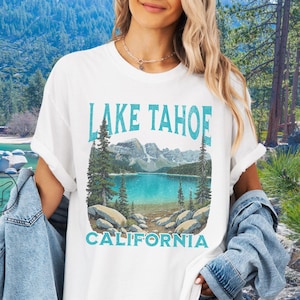 Lake Tahoe T-Shirt, Lake Life Shirt, Summer Tee, Lake Weekend Shirt, California Nevada Shirt, Lake Lover Gift, Distressed Graphic Tee