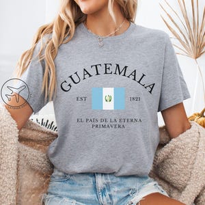 Maglietta con bandiera del Guatemala, maglietta con orgoglio guatemalteco, maglietta souvenir del Guatemala, maglietta da viaggio in America Centrale, regalo del Guatemala