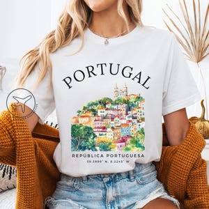 Portugal Shirt, Porutgal Tshirt, Colorful Libson Tee, Travel Gift for Portugal Lovers, Lusitania T-Shirt