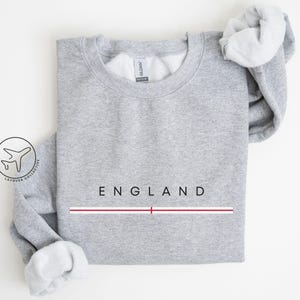 England Sweatshirt, English Flag Crewneck, London Travel Gift, Minimalist Unisex Sweater, England Pride Shirt, UK Travel Top