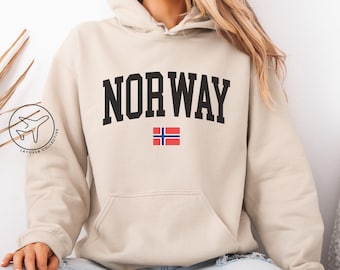 Norwegen Flagge Hoodie, Skandinavische Reise Sweatshirt, Unisex Kleidung