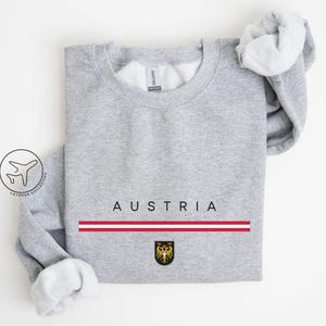 Austria Sweatshirt, Austrian Eagle Shirt, Österreich Crewneck, Unisex Travel Sweater, Vienna Gift, Austrian Pride Apparel