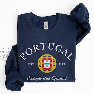 Portugal Sweatshirt, Portugal Rundhalsausschnitt, Portugal Shirt, Portugal Geschenk, portugiesische Flagge, Reise-Sweatshirt, bequemer Unisex Pullover