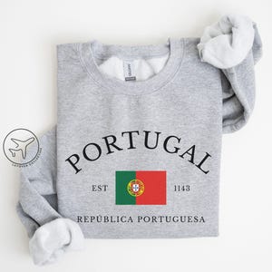 Portugal Sweatshirt, Portugal Rundhalsausschnitt, Portugal Shirt, Portugal Geschenk, portugiesische Flagge, Reise-Sweatshirt, bequemer Unisex Pullover