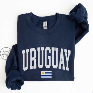 Uruguay Sweatshirt, Uruguayan Flag Crewneck, College Style Pullover, South America Travel Gift, Unisex Sweater
