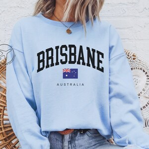Brisbane Australia Flag Sweatshirt, Aussie Pride Pullover, Queensland Crewneck, Southern Cross Sweater, Travel Gift from Brisbane