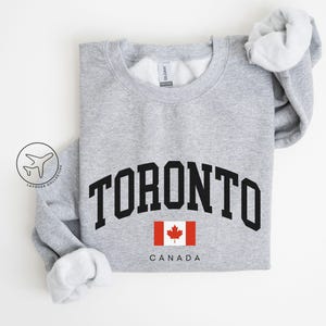 Sudadera de Toronto, Canadá, suéter de cuello redondo de Ontario, regalo de recuerdo de la ciudad, ropa de viaje canadiense, jersey unisex