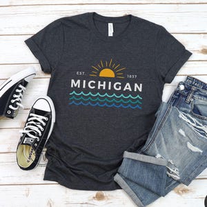 Michigan Shirt, Michigan TShirt, Lake Michigan Tee, Great Lakes State Souvenir, Michigan Gift, Michigan Lover
