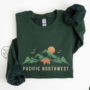 Pacific Northwest Sweatshirt, Camping Sweater, Nature Lover Sweatshirt, PNW Road Trip, Oregon Gift, Washington Souvenir