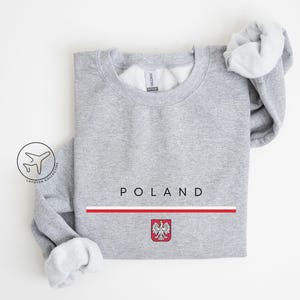 Poland Sweatshirt, Polish Eagle Shirt, Polska Crewneck, Unisex Travel Sweater, Eastern Europe Gift, Poland Pride Apparel