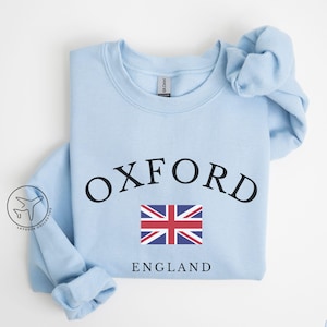 Oxford England Sweatshirt, Oxford UK Shirt, British Clothing, Uk Souvenir for Travel Lovers, Union Jack Graphic