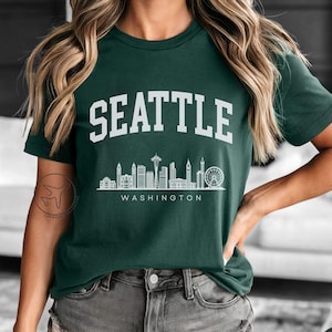 Seattle Washington Shirt, Seattle Washington Tshirt, Seattle Washington Tee, Washington Travel Souvenir, Washington Gift, Seattle WA Skyline