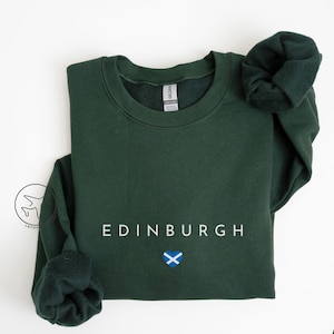 Edinburgh Scotland Sweatshirt, Edinburgh Scotland Shirt, Scottish Travel Gift Idea, Scottish Flag Gift, Scotland Sweater, Unisex Pullover