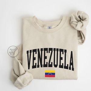 Venezuela Sweatshirt, Venezuelan Flag Crewneck, College Style Pullover, South America Travel Gift, Unisex Sweater