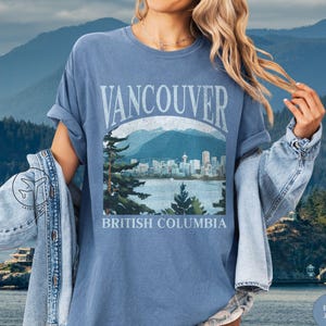 Vancouver Canada T-Shirt, British Columbia Tee, Canadian West Coast Travel Shirt, Vancouver Souvenir Gift, PNW Unisex Tee