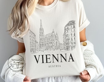 Vienna Austria Comfort Colors T-Shirt, Europe Travel Tee