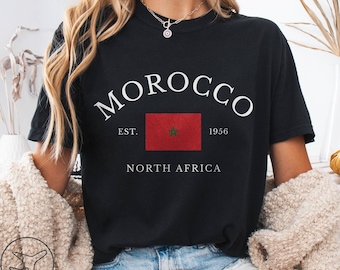 Morocco T-Shirt, Moroccan Heritage Shirt, North Africa Travel Tee