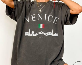 Venice Italy Skyline T-Shirt, Travel Souvenir Tee