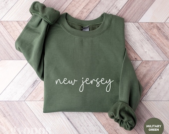 New Jersey Crewneck Sweatshirt, Garden State Travel Souvenir