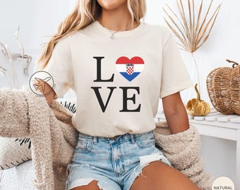 T-shirt Kroatië: T-shirt met Kroatische vlag, reiscadeau Balkan