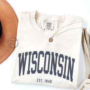 Wisconsin Badger T-Shirt, Badger State Collegiate Tee, US Sate Travel Gift
