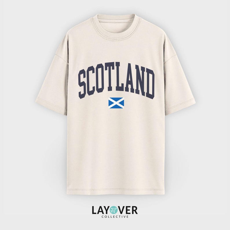 Camiseta de Escocia, camiseta de viaje con la bandera escocesa, camiseta con patrimonio del Reino Unido imagen 6