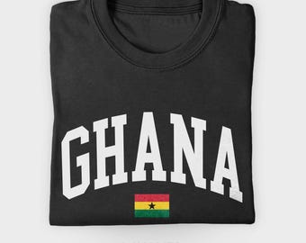 Ghana T-Shirt, Ghanaische Flagge Reise T-Shirt, Afrika Shirt