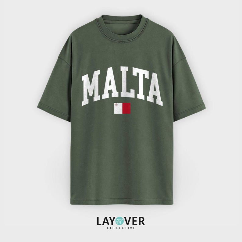 Malta T Shirt, Maltese Flag Travel Tee, Mediterranean Shirt image 8