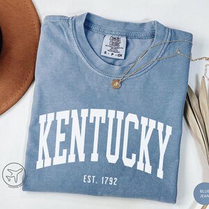 Kentucky T-Shirt, Bluegrass State Collegiate Tee, US State Travel Souvenir Gift