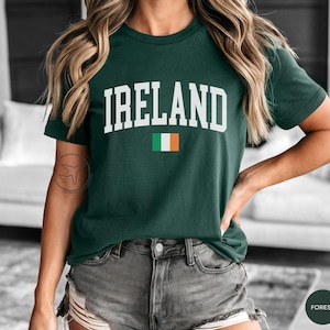 Ireland T-Shirt, Irish Flag Tee, Travel Gift for Ireland Lovers, Minimalist Ireland Shirt, St. Patrick’s Day T-Shirt