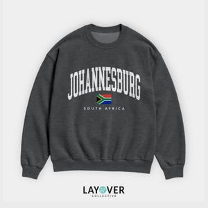 Sweatshirt Johannesburg, vlag Zuid-Afrika, skyline van Johannesburg afbeelding 8