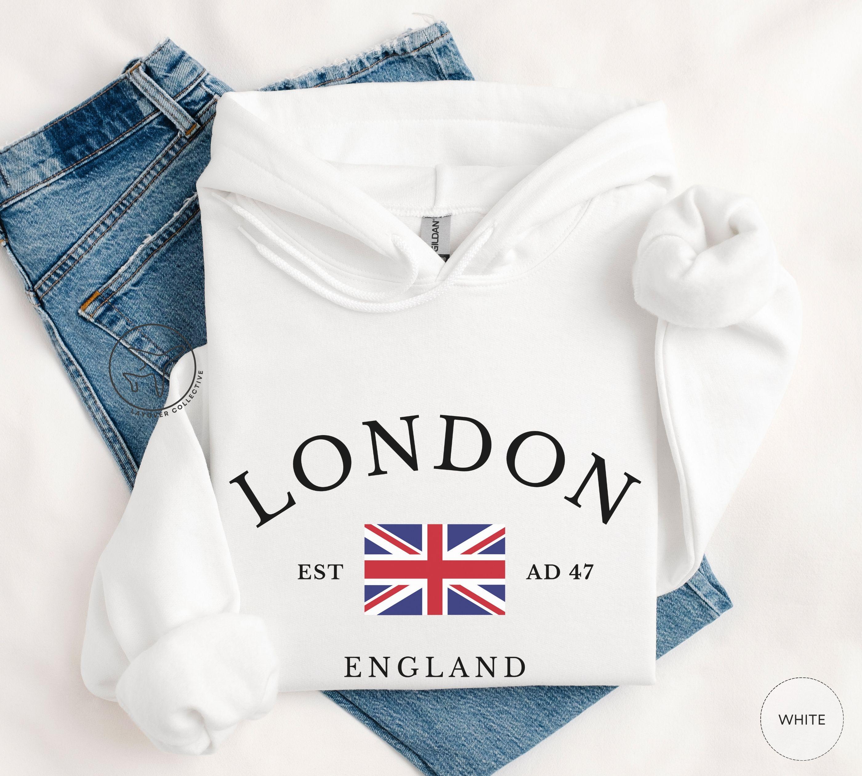 ロンドンイングランドパーカー、英国国旗お土産スウェットシャツ 