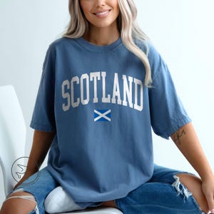 Camiseta de Escocia, camiseta de viaje con la bandera escocesa, camiseta con patrimonio del Reino Unido imagen 2