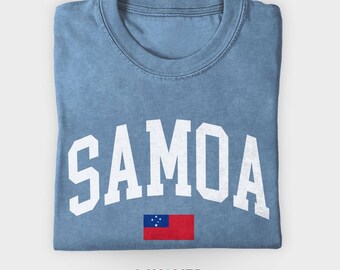 Camiseta con la bandera de Samoa, camiseta con herencia samoana, camiseta de viaje a las islas del Pacífico