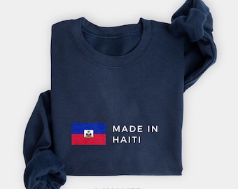 Haiti Sweatshirt, Haitian Flag Pullover, Unisex Sweater