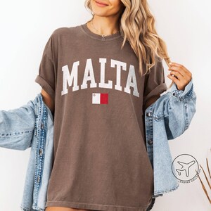 Malta T Shirt, Maltese Flag Travel Tee, Mediterranean Shirt image 3