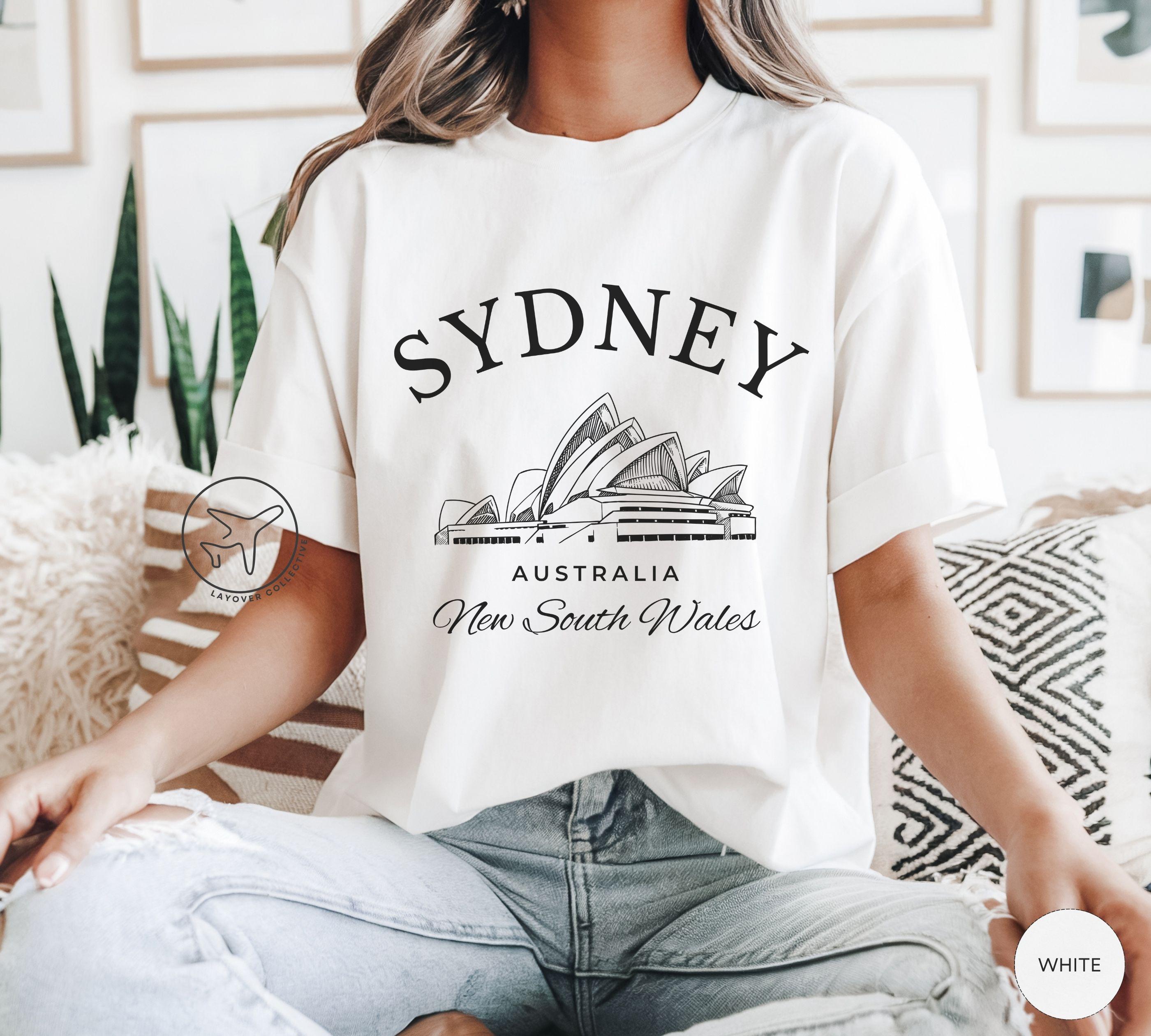 シドニーオペラハウスTシャツ、ミニマリストオーストラリアトラベルT