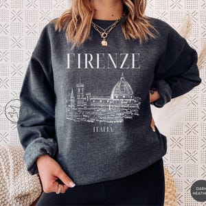 Florence Sweatshirt, Firenze Italia Shirt, Italy Sweater, Italian Travel Souvenir, Italy Gifts image 5