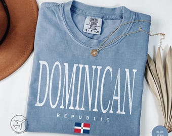 Camiseta da República Dominicana, camiseta retrô de viagem, camiseta com estampa da bandeira dominicana, presente de aventura no Caribe