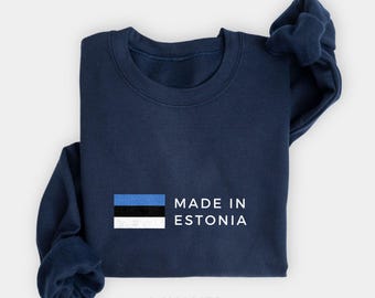 Estonia Sweatshirt, Estonian Flag Pullover, Unisex Sweater