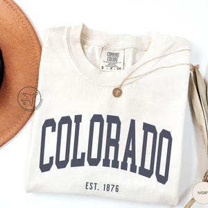 Colorado T-Shirt, Centennial State Collegiate Tee, US State Travel Souvenir Gift